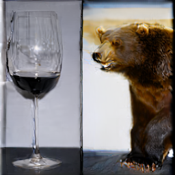 Wine glass and bear, train short test original.