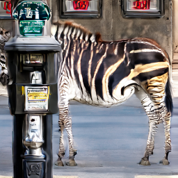Zebra and parking meter, train short test original.